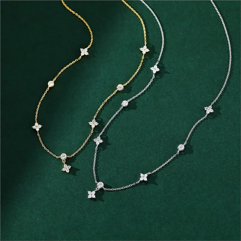 Four-leaf Flower Chain Necklace