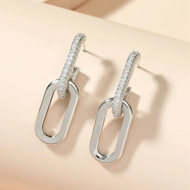 Jeweled Link Earrings