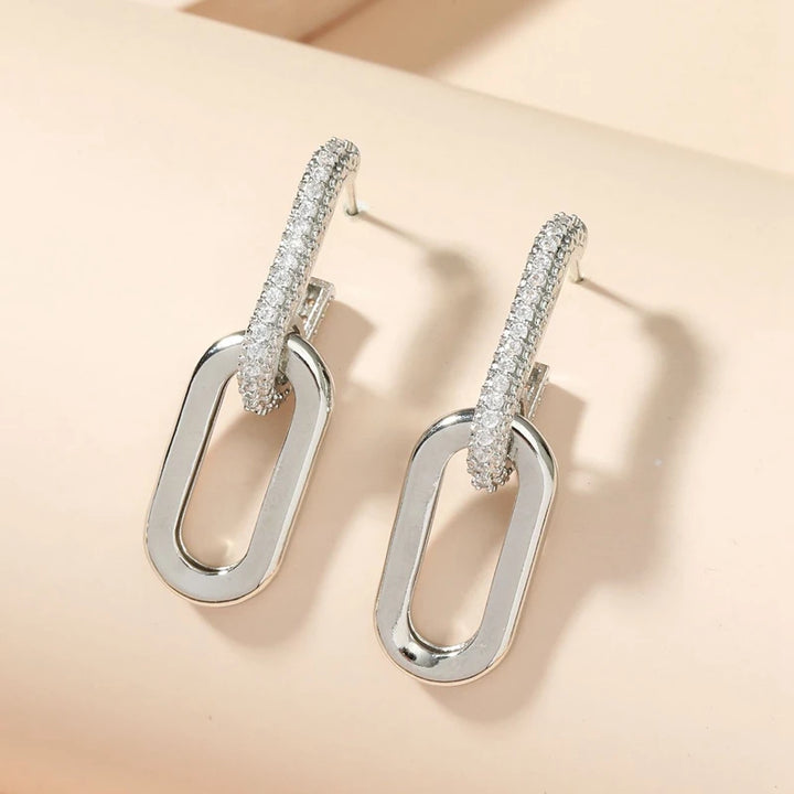 Jeweled Link Earrings