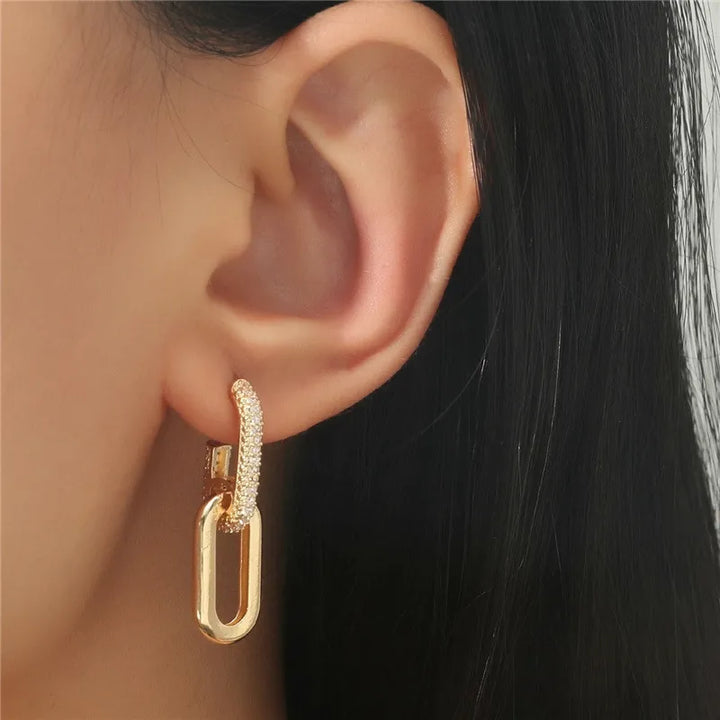 Jeweled Link Earrings